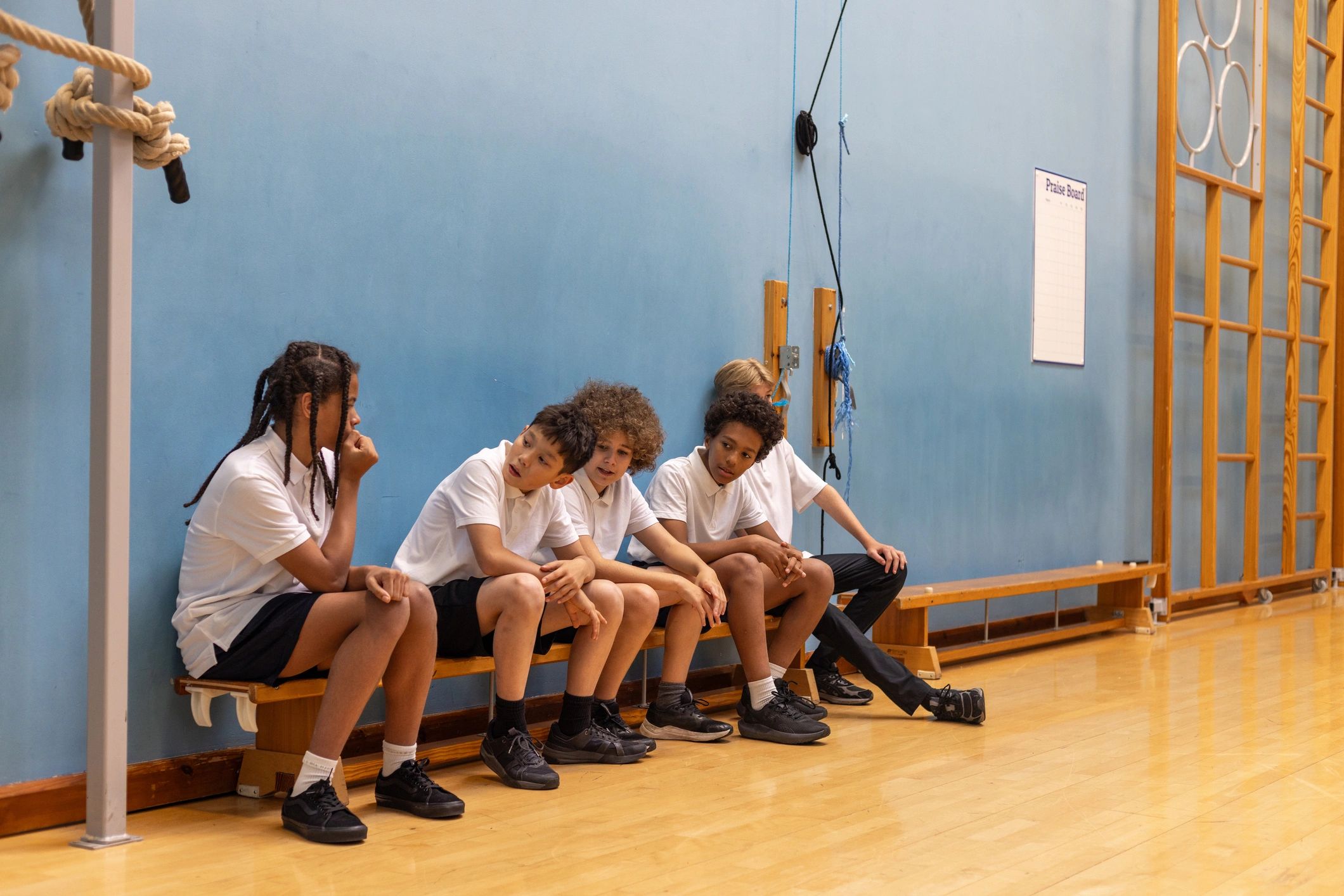 Youth group gathered before an event